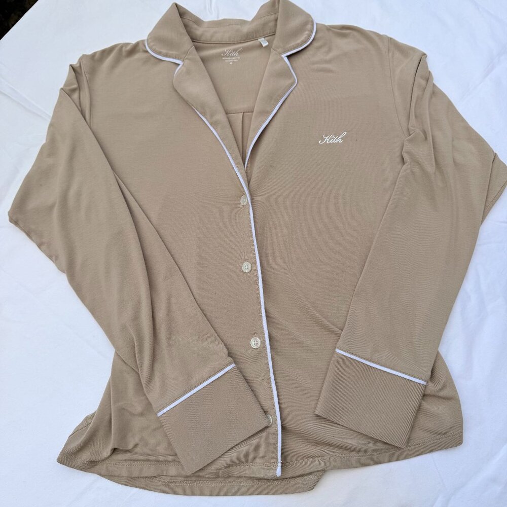 Kith Taupe Pajama Shirt - Picture 2 of 6